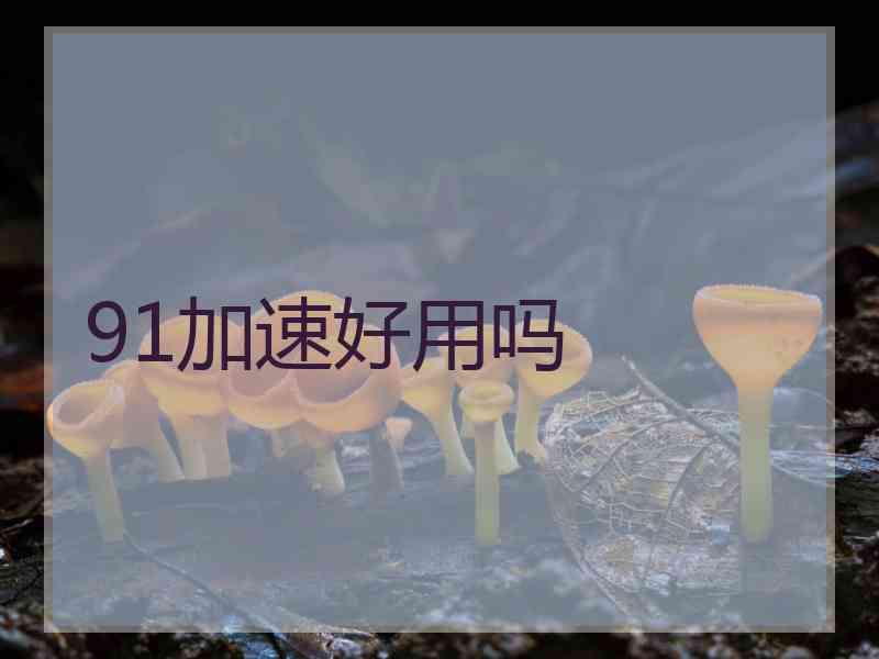 91加速好用吗