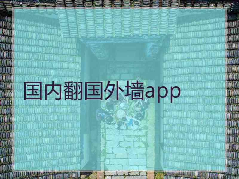 国内翻国外墙app