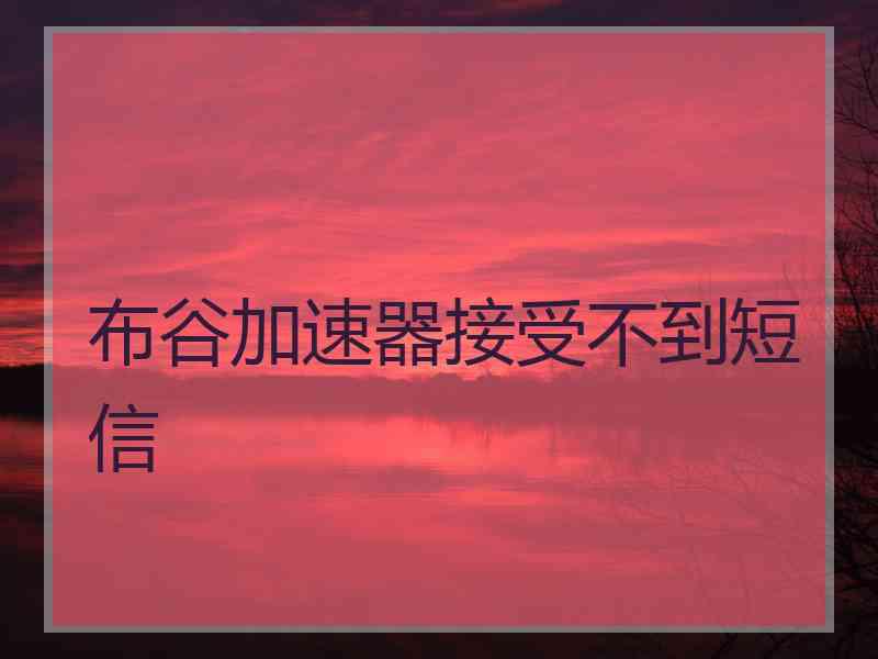 布谷加速器接受不到短信