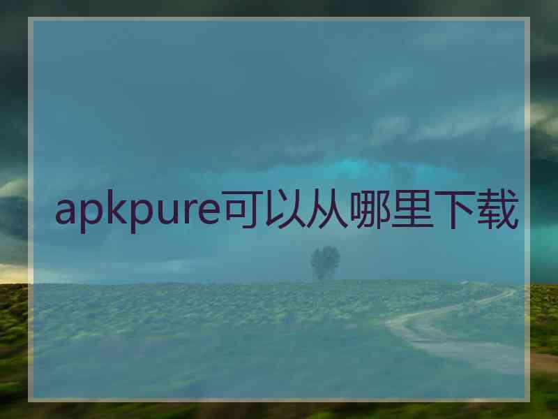 apkpure可以从哪里下载