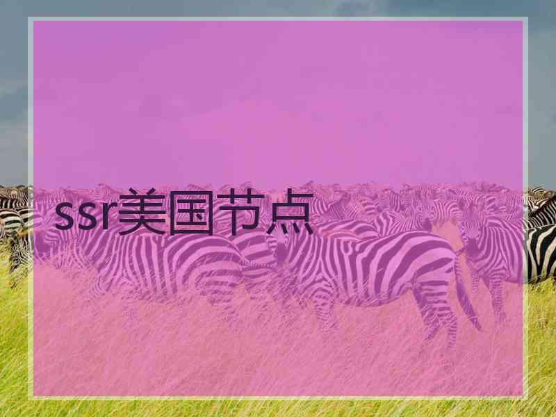 ssr美国节点