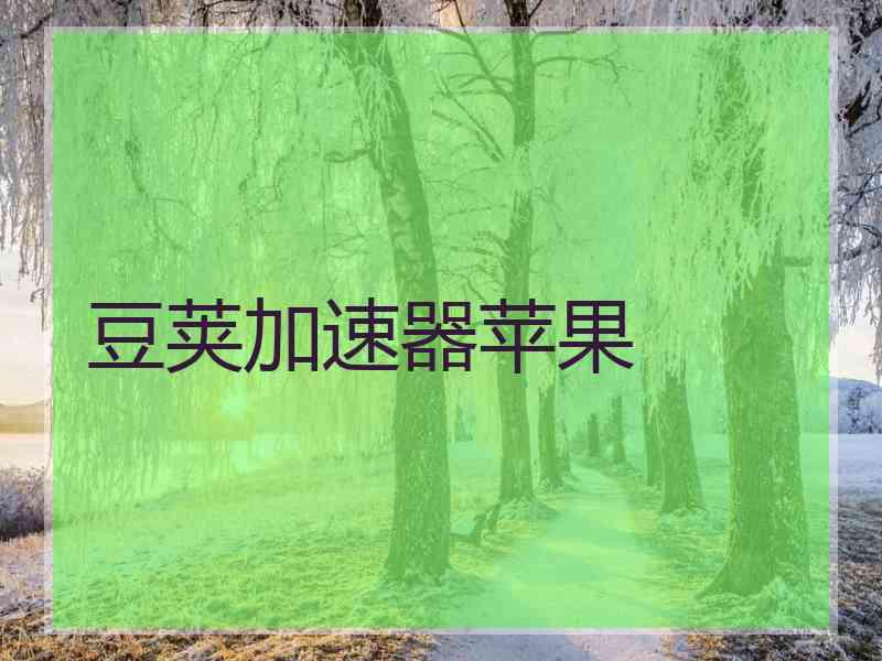 豆荚加速器苹果
