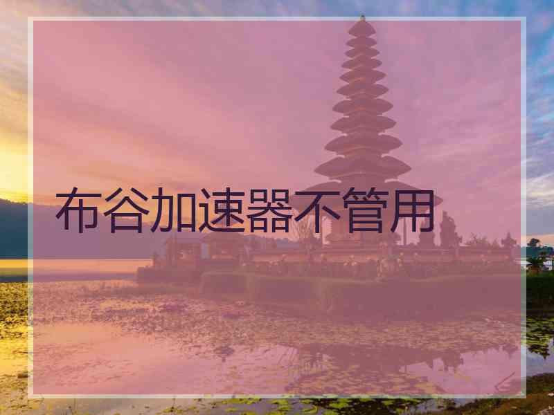 布谷加速器不管用