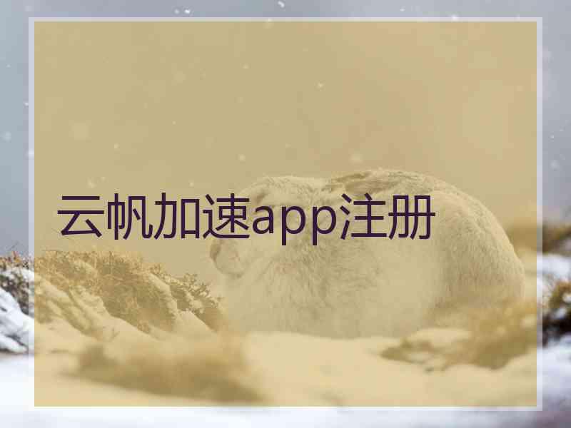 云帆加速app注册