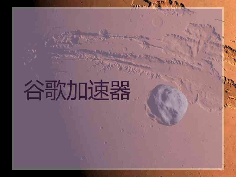 谷歌加速器